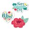 Big Dot of Happiness Colorful Floral Happy Mother&#x27;s Day - DIY Shaped We Love Mom Party Cut-Outs - 24 Count